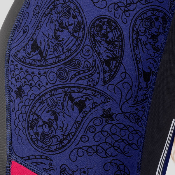 2026 Gul Womens Response 3/2mm Back Zip Shorty Wetsuit RE3318-C1 - Navy / Paisley
